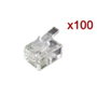 Equip Kit de 100 conectores RJ11 4P4C 121111